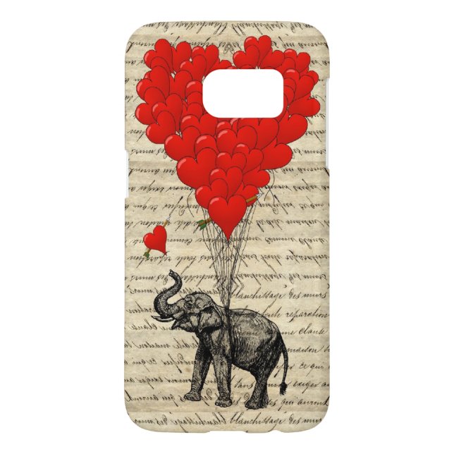 Coque Case-Mate Pour Samsung Galaxy Coeur romantique d'éléphant (Dos)