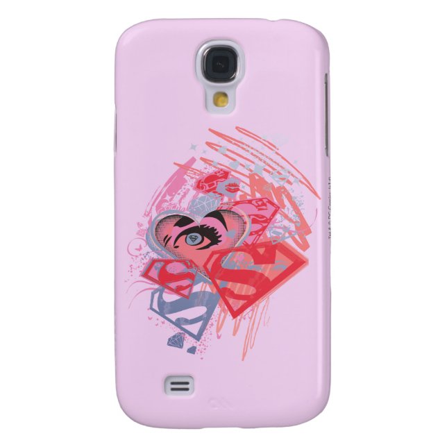 Coque Case-Mate Pour Samsung Galaxy Diamants et lèvres Supergirl (Dos)