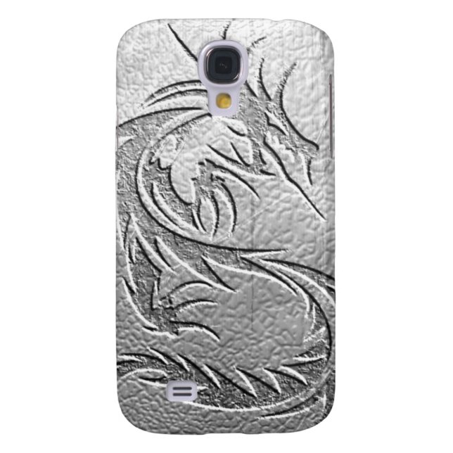 Coque Case-Mate Pour Samsung Galaxy dragon argenté (Dos)