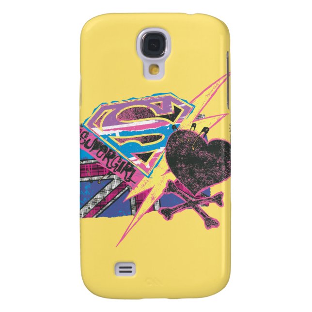 Coque Case-Mate Pour Samsung Galaxy Drapeau supergirl et os croisés (Dos)
