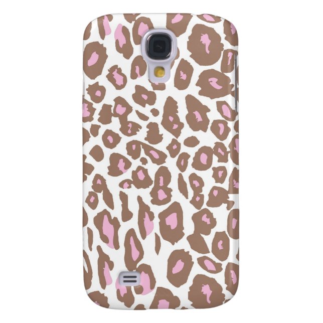 Coque Case-Mate Pour Samsung Galaxy Empreinte de léopard rose et Brown (Dos)