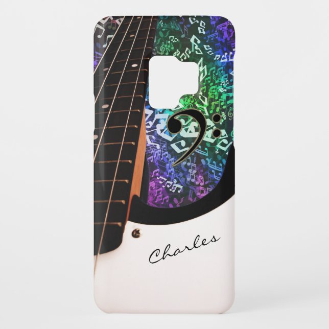 Coque Case-Mate Pour Samsung Galaxy Guitare basse dédicacée avec la caisse de notes (Dos)