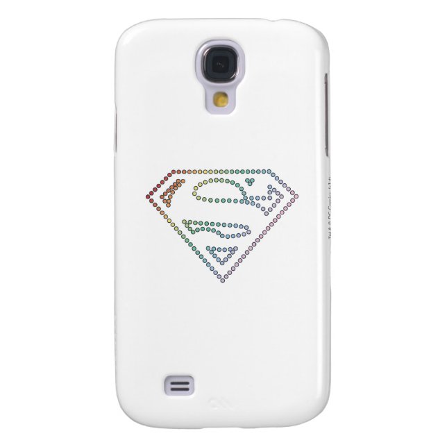 Coque Case-Mate Pour Samsung Galaxy Logo de Supergirl Rainbow Outline (Dos)