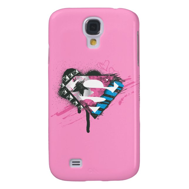 Coque Case-Mate Pour Samsung Galaxy Logo des Coeurs Supergirl (Dos)