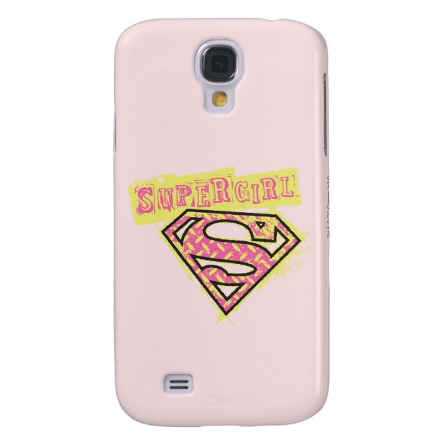 Coque Case-Mate Pour Samsung Galaxy Logo Supergirl Grunge Rose (Dos)
