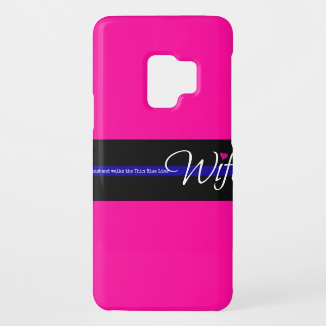 Coque Case-Mate Pour Samsung Galaxy Mon mari marche Blue Line mince (Dos)