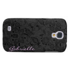 Monotones gris noir et foncé Vintage dentelle flor