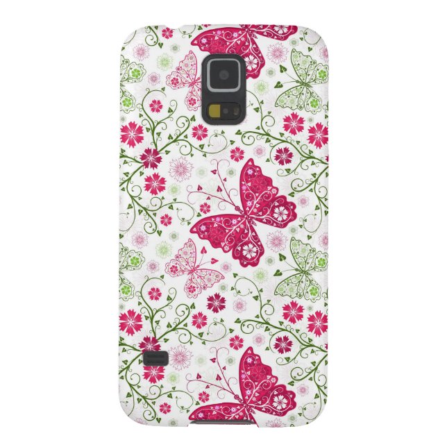 Coque Case-Mate Pour Samsung Galaxy Motif blanc floral (Dos)