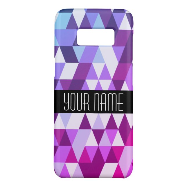 Coque Case-Mate Pour Samsung Galaxy Motif géométrique de triangle bleue pourpre (Dos)