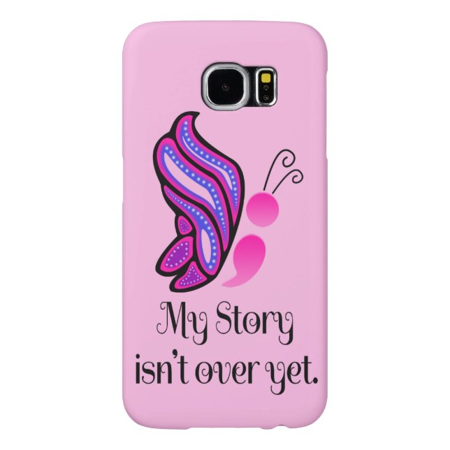 Coque Case-Mate Pour Samsung Galaxy Papillon d'histoire de suicide/dépression de (Dos)