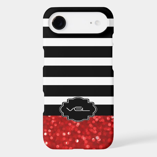 Coque Case-Mate Pour Samsung Galaxy Parties scintillant Ruby Red Bokeh avec rayures no (Verso)
