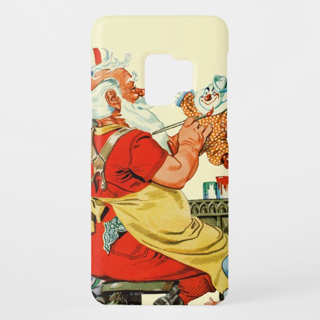 Coque Case-Mate Pour Samsung Galaxy Père Noël au travail (Dos)