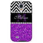 PURPLE PARTIES SCINTILLANT NOIR CHEVRON MONOGRAMME