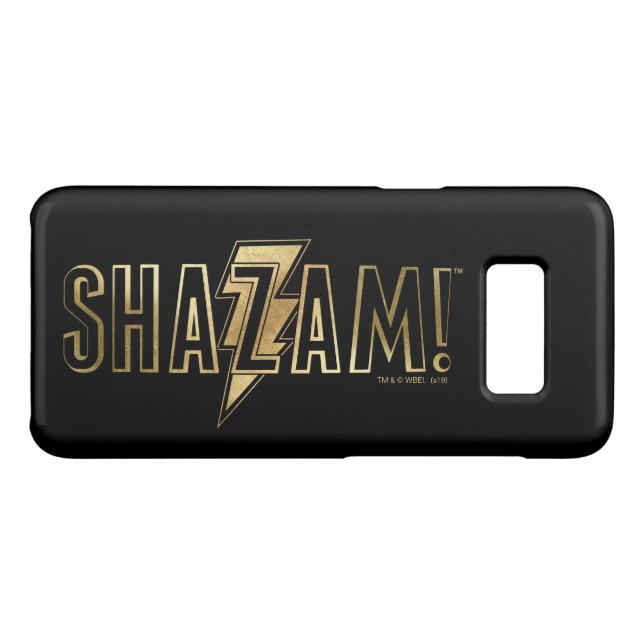 Coque Case-Mate Pour Samsung Galaxy SHAZAM ! | Logo Or (Dos (Horizontal))