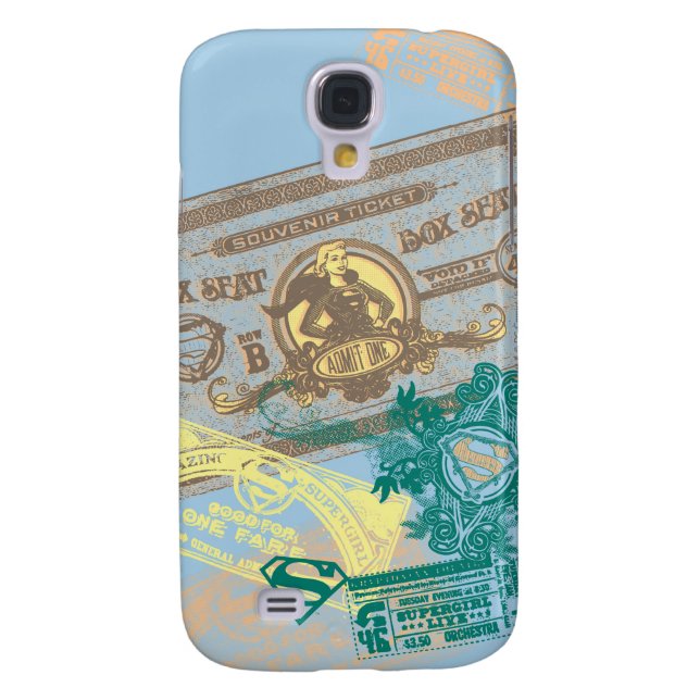 Coque Case-Mate Pour Samsung Galaxy Supergirl Box Siège Bleu (Dos)