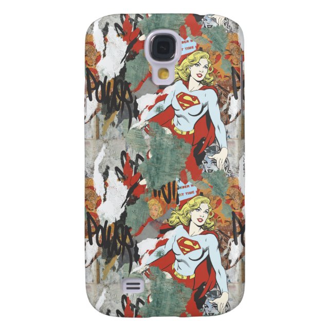 Coque Case-Mate Pour Samsung Galaxy Supergirl Comic Capers Pattern 8 (Dos)