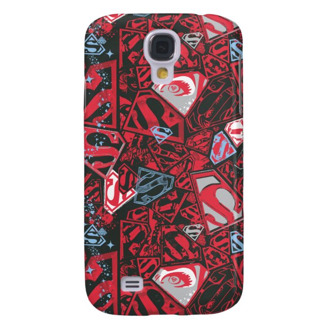 Coque Case-Mate Pour Samsung Galaxy Supergirl Stary Red Pattern (Dos)