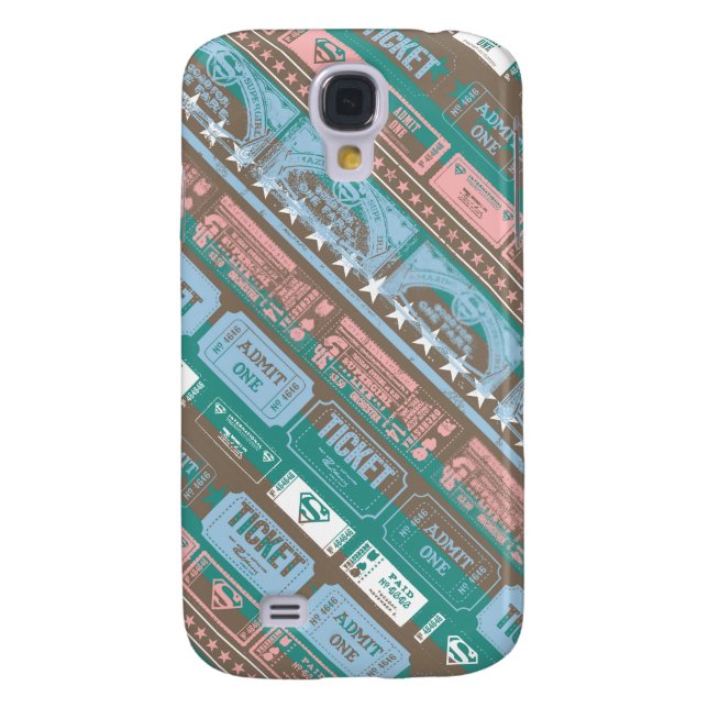 Coque Case-Mate Pour Samsung Galaxy Supergirl Ticket Motif Bleu (Dos)