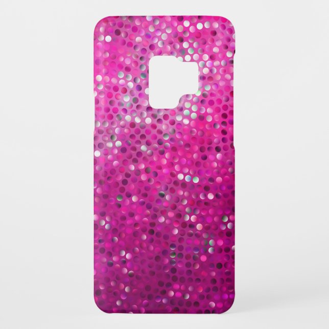 Coque Case-Mate Pour Samsung Galaxy Texture Parties scintillant rose (Dos)