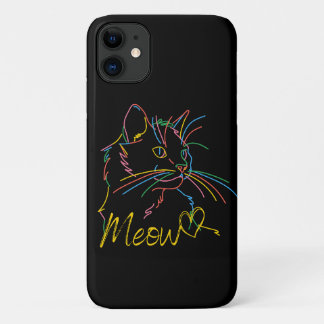 coque de chat coloré pour ipone
