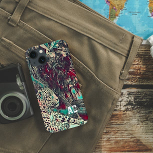 Coque de chat Jungle de Monogramme coque iphone