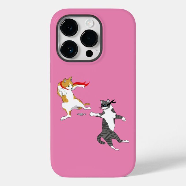 Coque de combat de chat-Mate coque iphone (Verso)