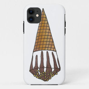 Coque de cône de crème glacée de noix de cacahuète