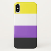 Coque de drapeau non binaire-Mate à peine il y a i