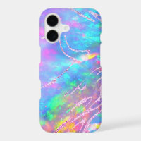 coque de iPhone en feuille de faux opale de feu
