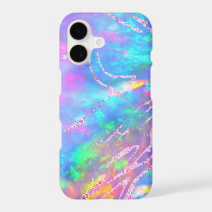 coque de iPhone en feuille de faux opale de feu