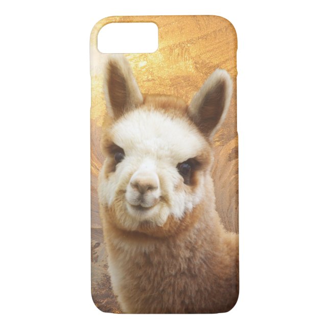 Coque de l'iPhone 7 Alpaca souriant (Dos)