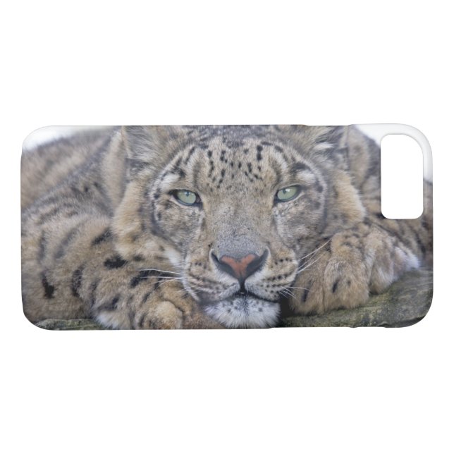 Coque de l'iPhone 7 de Regard Vert (Dos (Horizontal))