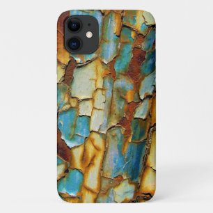 coque de peinture bleu rouille turquoise