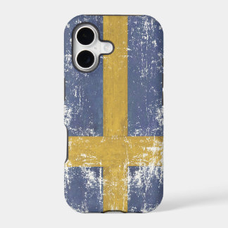 Coque d'iPhone avec drapeau en détresse de Suède