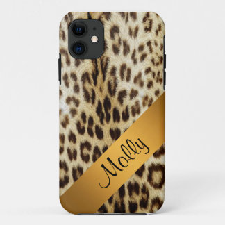 Coque d'or Leopard Monogramme iPhone 5