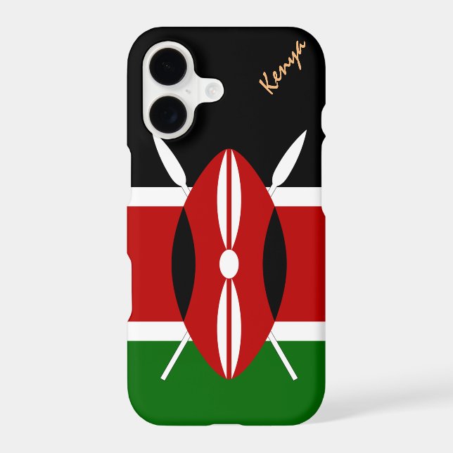 Coque du drapeau kényan, Kenya mode / sports (Verso)