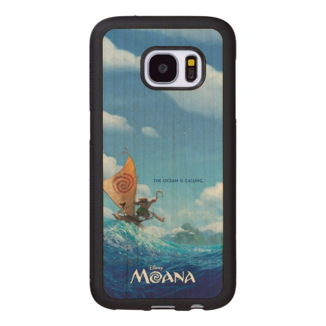 Coque En Bois Galaxy S7 Moana| L'Océan Appelle (Dos)