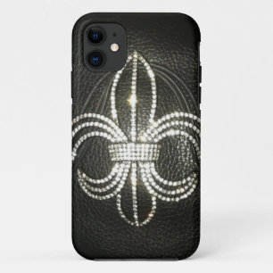 coque en cuir Fleur de lis