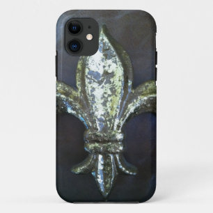coque en cuir Fleur de lis