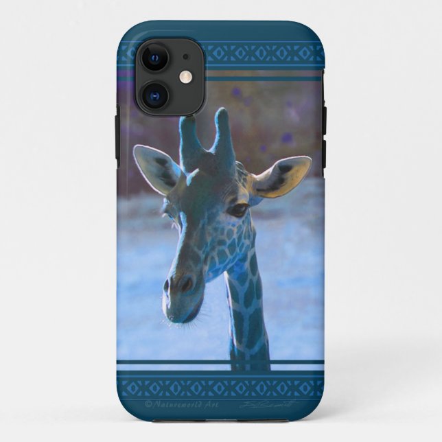 Coque Giraffe bleue iPhone5 (Dos)