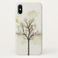Coque Gold arbre iPhone X