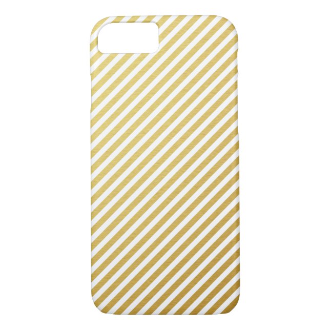 Coque Gold & White Striped iPhone 7 (Dos)