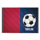 Balle de football ; rouge, blanc et bleu