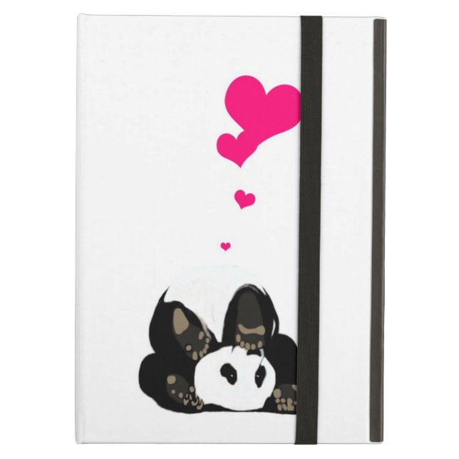 Coque iPad Air Panda heureux (Devant fermé)