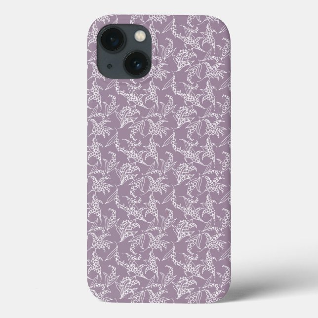 Coque ipad chic, Lys blancs de la vallée : Mauve (Verso)