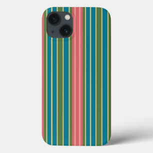 Coque ipad-Coque à rayures -mat rose profond