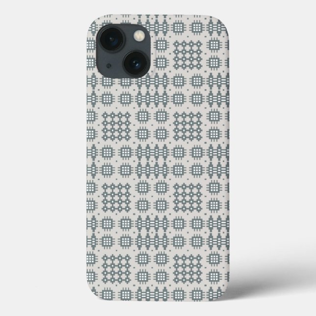 coque ipad-Coque : Gris, Motif de tapisserie gallo (Verso)