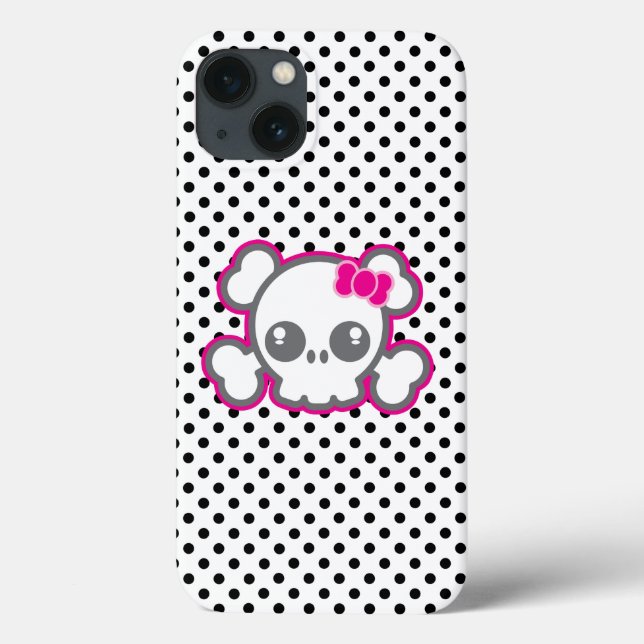 Coque ipad crâne rose Kawaii (Verso)