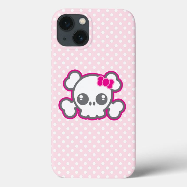 Coque ipad crâne rose Kawaii (Verso)