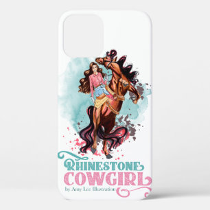 coque ipad de Cheval féminin de race rose Turquoi